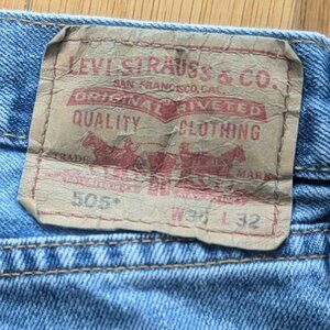 Levi's 505 Straight Fit 36x31 - Set of 2, Light and Medium Denim, 100% cotton